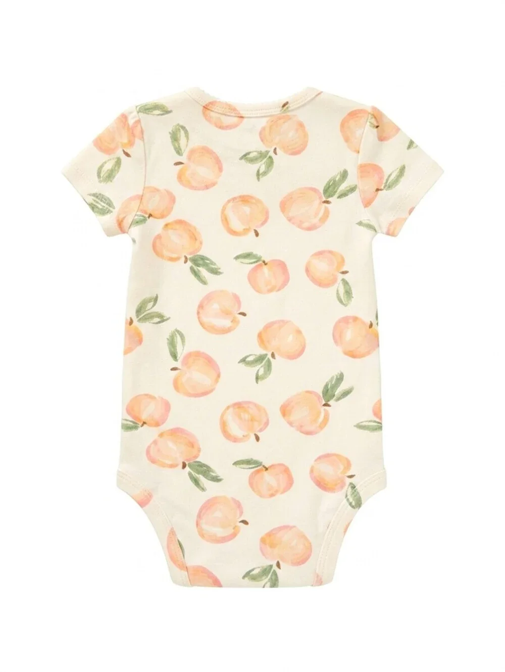 Carter's Baby Girl Yellow Daisies & Peaches Bodysuit Set sz 18M